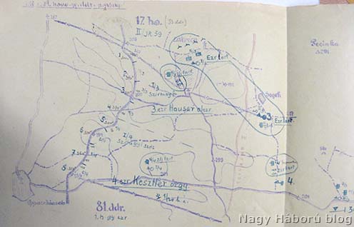 A 39. dandár helyzete 1916. augusztus 14-én reggel 6 órakor