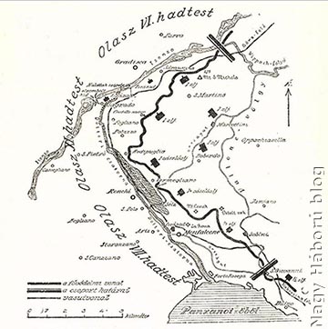 A védekező csapatok helyzete 1915 júniusa elején