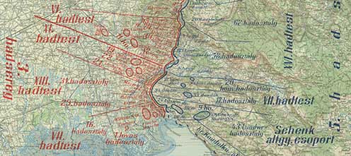 Az alakulatok helyzete 1916 augusztusában a sorsdöntő 6. Isonzó-csata előtt