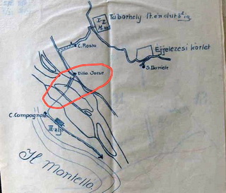 A 31. honvéd gyalogezred átkelési helye a Piavén.