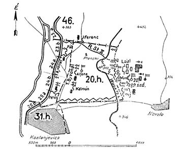A m. kir. nagykanizsai 20. honvéd gyalogezred védelmi szakasza a 10. isonzói csata idején