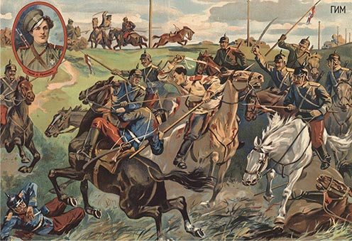 „Marokban” (Medveölelés) – Bármely osztrák tábornok portréja a keleti frontról – Leonard Raven Hill karikatúrája a brit Punch magazin 1916. augusztus 23-i számában