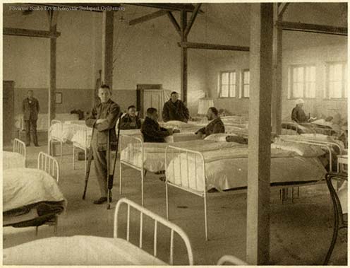 A Németvölgyi úti M. Kir. Tüdőbeteg Gyógyintézet egyik kórterme 1924-ben