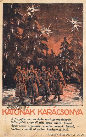 Karácsonyi képeslap a háborús időkből