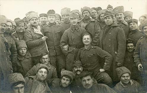 Orosz és német-osztrák–magyar katonák barátkozása a keleti fronton az 1917. december 15-i fegyverszünet után