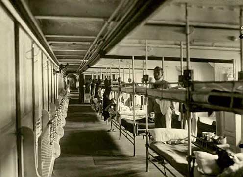 Egy kórházhajó kórterme