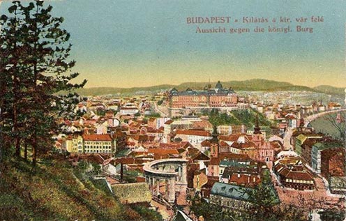 Korabeli képeslap Budapestről