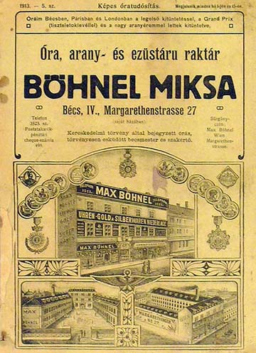 Részlet Max Böhnel 1913-as reklámkatalógusából