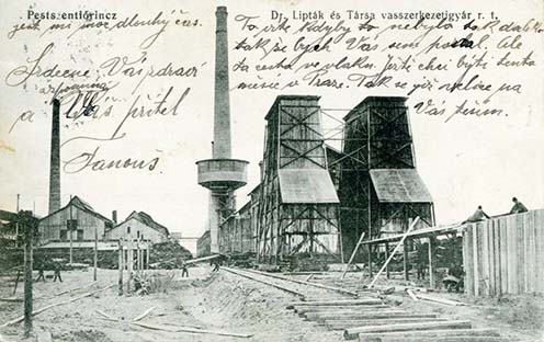 A Lipták-gyár az 1910-es évek elején