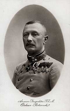 Oskar Potiorek (1853–1933) osztrák–magyar tábornok 1910-től Bosznia-Hercegovina hadseregfelügyelője és tartományfőnöke