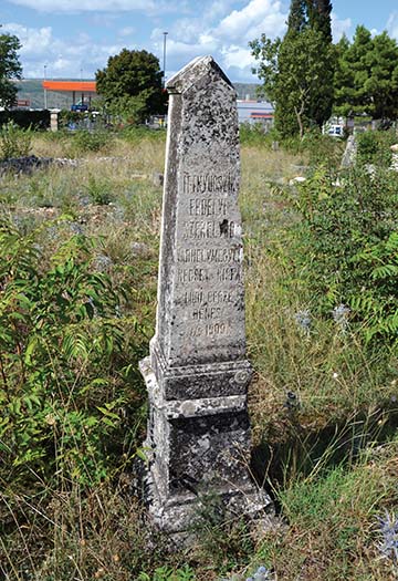 Berze Dénes gyalogos 1909-es sírköve