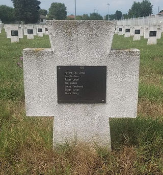 Buzás István közös sírja napjainkban a cittadellai osztrák–magyar katonai temetőben