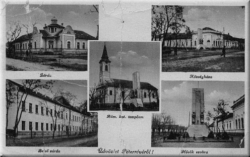 Péterréve 1943-ban, korabeli képeslapon