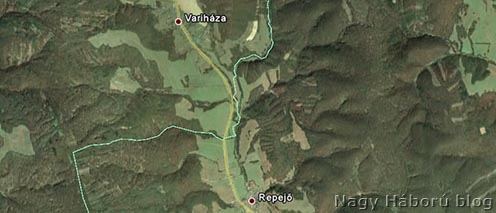 A települések a mai Google maps térképen