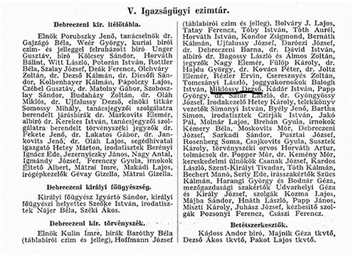 (Forrás: Debreczeni Képes Kalendáriom czímtára 160. oldal 1911)