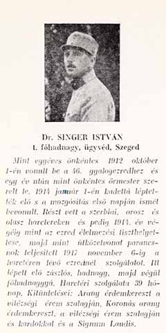 dr. Singer István