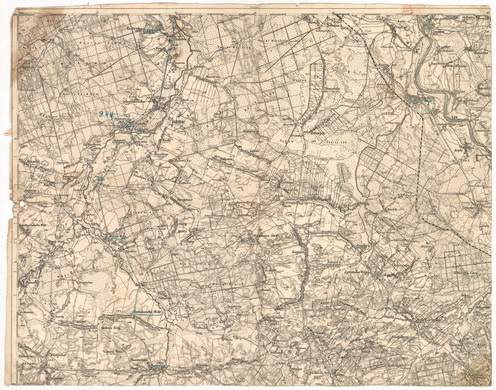 Perczel Armand által 1914 októberében az északi harctéren használt térképek a jelzéseivel