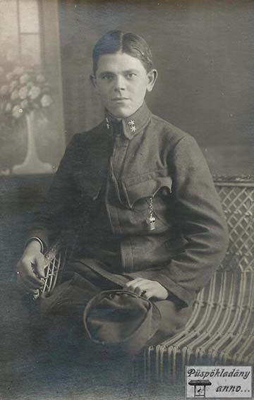 Simon Jenő tizedes, Simon Gizella féltestvére. Budapest, 1919