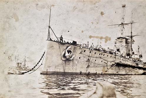 Az SMS Prinz Eugen csatahajó 1914-ben