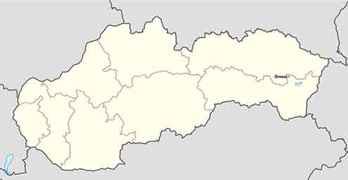 Strážske na mape Slovenska
