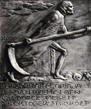 A háború allegóriája. Készült Przemyślben ágyúdörgés mellett 1914. október 3. és 10. között.