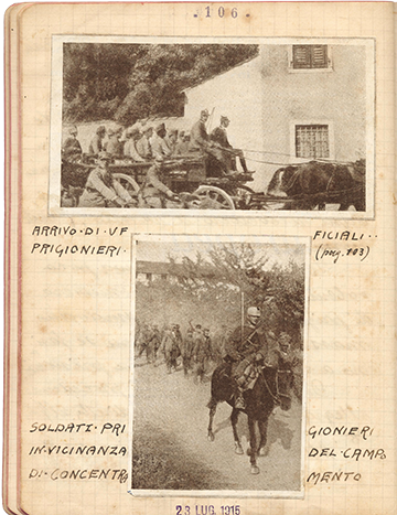 Hadifogoly katonák (lent) és tisztek (fent) érkeznek Aiellóba
