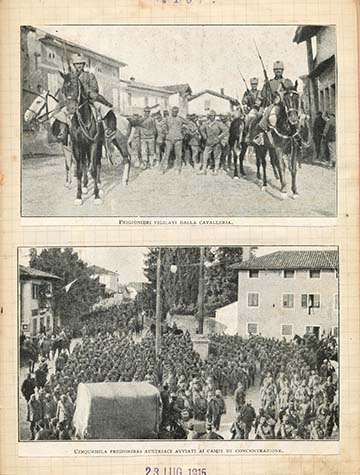 Osztrák–magyar hadifoglyok érkeznek 1915. július 23-án Aiellóba