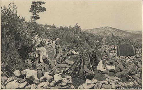 Osztrák–magyar gyalogság tábora a karsztvidéken