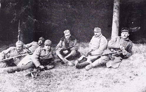 Honvédhuszár tábori őrs 1916 őszén