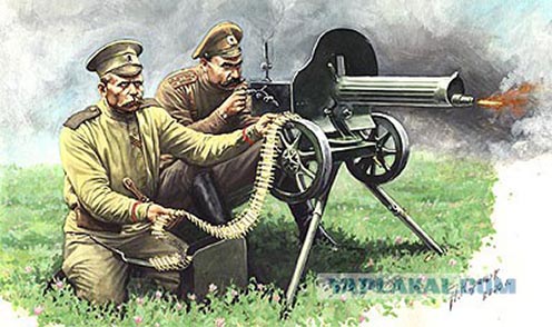 Orosz géppuskások idealizált rajza