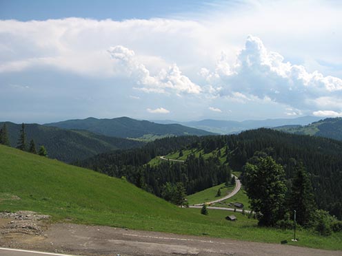 Az Obcina marén átvezető Prislop-hágó napjainkban