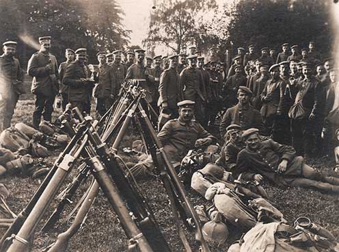 Pihenő német katonák
