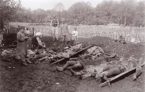 Halottak temetése az Isonzó fronton