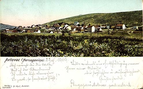 Avtovac 1909-es képeslapon