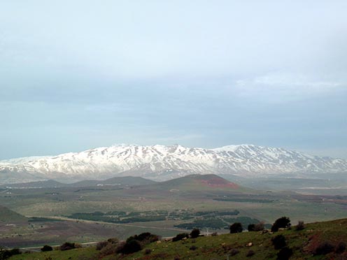 Az Antilibanon-hegység legmagasabb része: a Hermon-hegy