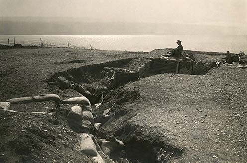 Török állások maradványai a Holt-tengernél 1918-ban