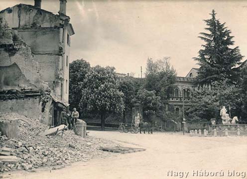 Conegliano nyugati része a Neptun kúttal 1918 tavaszán