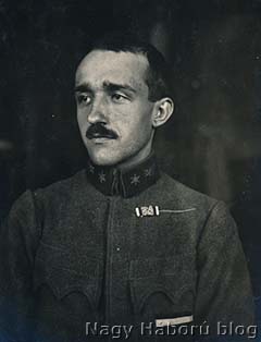 Kókay László hadnagy 1918. december 5-én Szegeden készült portréja