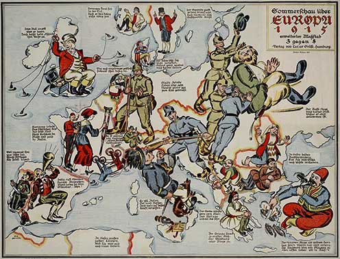 Európa 1915-ben, karikatúra