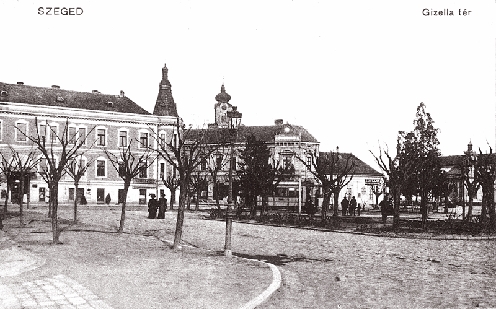 Az egykori Gizella tér (ma Aradi vértanúk tere) Szegeden