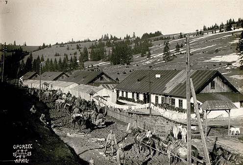 Tábori kórház Oporzecben, 1915 áprilisában