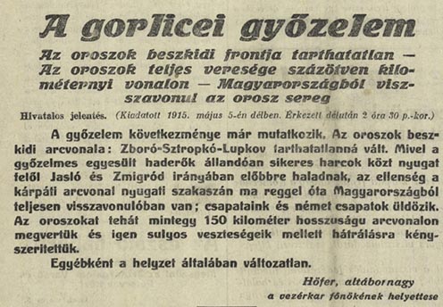A Höfer-jelentések eredeti szövege a korabeli sajtóból