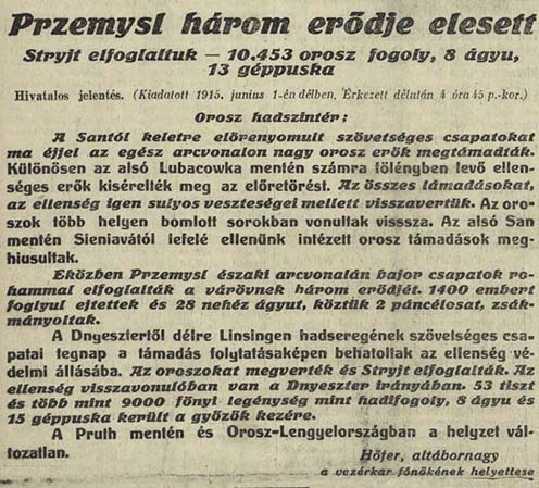 A Höfer-jelentés eredeti szövege a korabeli sajtóból