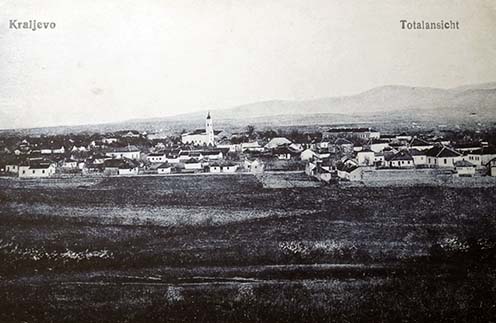 Kraljevo látképe az első világháború alatt kiadott képeslapon