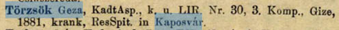 Veszteséglista, 1915.02.15/291. szám