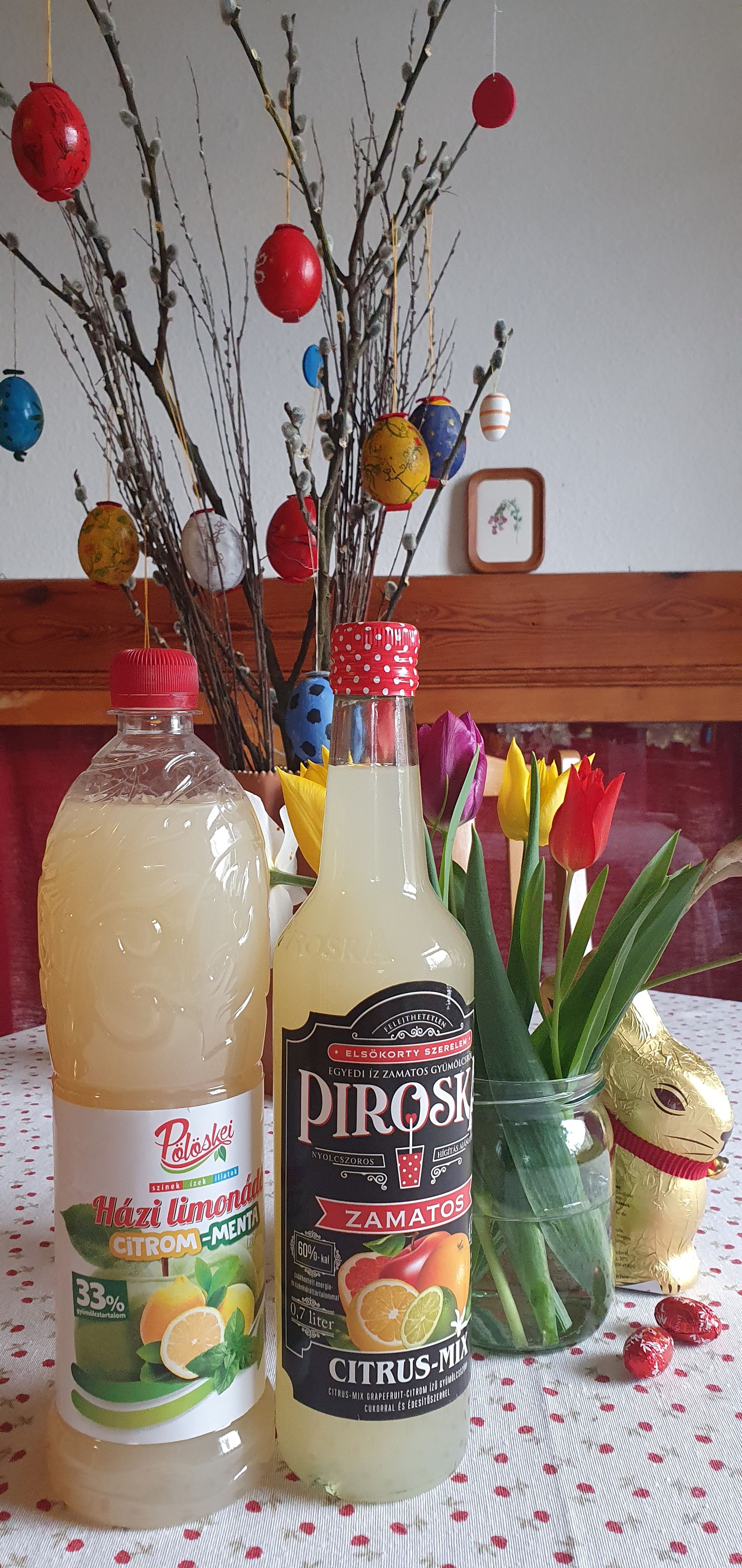 Piroska Citrus mix & Pölöskei Házi limonádé Citrom Menta