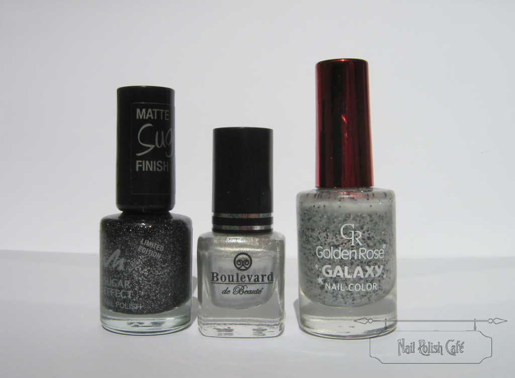 Golden Rose Galaxy 01 + Manhattan Matte Sugar 2 Give Me Sparkle + Boulevard ezüst