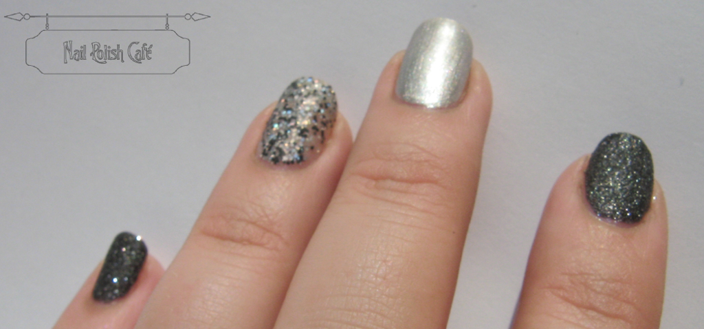 Golden Rose Galaxy 01 + Manhattan Matte Sugar 2 Give Me Sparkle + Boulevard ezüst skittlette