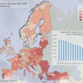 Közúti balesetben elhunyt személyek száma, aránya Európában 2012-2016