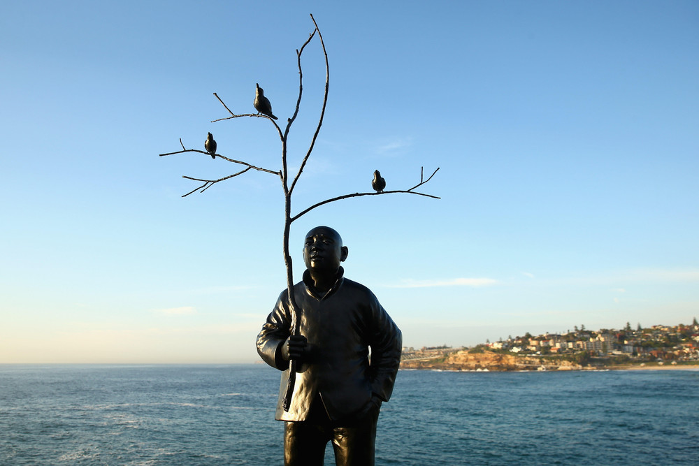 “Men Playing with Birds” Wang Shugang